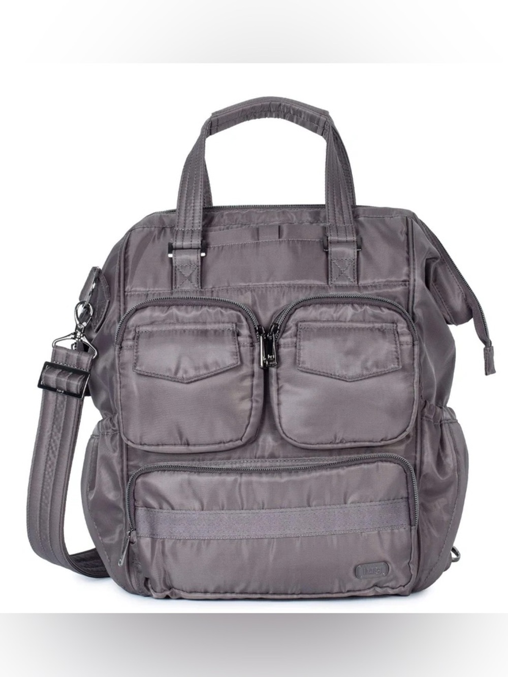 Lug Via 2 Convertible Tote Bag Backpack Gunmetal Grey